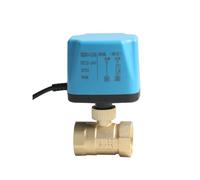 Válvula de bola motorizada normalmente cerrada de latón de 2 hilos, 1/2", 3/4", 1" y 2", 220 V, 12 V y 24 V, for reemplazar la válvula solenoide.(24VDC-OPEN)