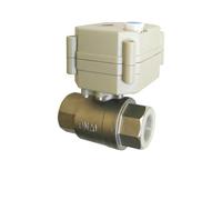 Válvula de bola motorizada Tsai Fan 3/4" SS304 DC5V 12V 24V válvula eléctrica Control de 2/3/5/7 cables con indicador y anulación manual Ninguno, solo indicador(NPT_DC24V_CR501)