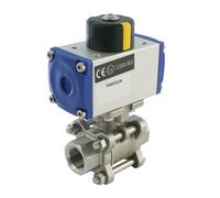 Válvula de bola neumática de acero inoxidable de 2 vías y doble efecto G1/2'' - BL2SA3