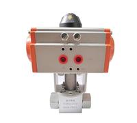 Válvula de bola neumática hembra DN10 DN15 DN20 DN32 DN50 320 bar, acero inoxidable SS304, 1 unidad(2")