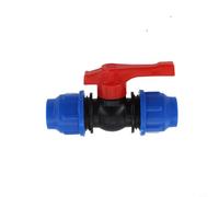 Válvula de bola para sistemas de tubería PE con conexión de rosca externa adecuada para instalaciones de riego y control de flujo de agua (20 mm)
