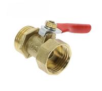 Válvula de bola pequeña de latón, 1/8, 1/4, 3/8 y 1/2 pulgadas, rosca hembra/macho, conector de válvula de latón, 1 unidad(1/4")