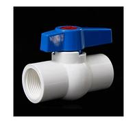 Válvula de bola plástico, válvula PVC 2 piezas, control paso recto rosca, reguladora interruptor agua con enchufe(32mm Socketwhite)