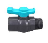 Válvula de bola rosca interna y externa PVC, válvula simple plástico UPVC con roscas internas externas, interruptor tubería agua(25mm)
