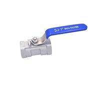 Válvula de bola roscada de 1 pieza, válvula de bola de acero inoxidable 304, 1/4, 3/8, 3/4, 1, 1-1/4, 1-1/2, rosca interna tipo recto(DN20)