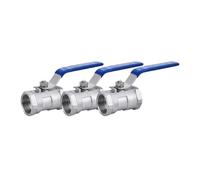 Válvula de bola roscada de una pieza de acero inoxidable 304/316L con rosca interna de 1/2 3/4 1 pulgada for control del sistema de calentamiento de agua(DN40,SS304)