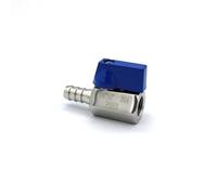 Válvula de bola sanitaria de 1/8", 1/4", 3/8", 1/2", 3/4" macho-hembra, 6, 7, 8, 10, 12 y 13 mm, for manguera, de acero inoxidable 304, color azul, 1 unidad(3/4",BSPT MALE_TYPE-B_13MM)