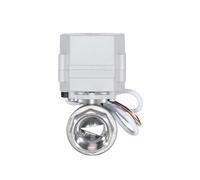 Válvula de bola tipo V DN8-25 de 1/4'' a 1'', SS304, moduladora en forma de V, señal de entrada de 4-20 mA, 0-5 V y 0-10 V(DN10,N/P/T_4-20MA OUT_0-5V)