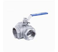 Válvula de bola tres vías DN15 tipo T/L SS304 válvula hilo femenino 1/2 pulgadas accesorios for hervidor(L Type)
