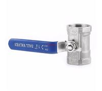 Válvula de bola una sola pieza tubo acero inoxidable SS304, válvula cierre sanitario roscada hembra x, recta, 1 ud(1 Inch)