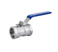 Válvula de Bola Válvula de bola 1/2", 3/4" y 1" con rosca hembra, paso total, manija palanca una pieza, vástago a prueba expulsión(DN20,SS304)