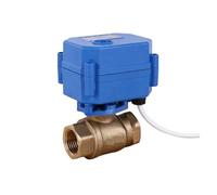 válvula de bola Válvula de bola eléctrica bidireccional de latón, válvula de agua motorizada serie CR, DN15, DN20, DN25, CR01, CR02, CR03, CR04, CR05, DC5V, 12V, 24V, AC220V(DN20,DC24_CR01)