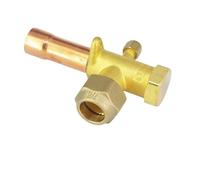 Válvula de bola Válvula De Cierre Angular 3 Vías For Aire Acondicionado, Compatible Con Tubos Cobre 3/8", 1/2", 5/8", 3/4" Y 1/4" Diámetro Exterior Tubería de presión(3/8")