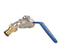 Válvula de bola, válvula latón, grifo con manija palanca flujo rápido, cierre integrado for lavabo cocina y baño(6 Point Ball Valve)