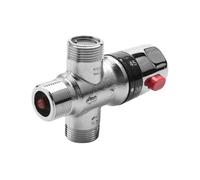 Válvula de bola Válvula Termostática De Mezcla Cobre Macizo 3 Vías, 1/2'', 3/4'' Y 1'', For Calentador Agua Solar, Reguladora Temperatura para control de flujo(1/2'')