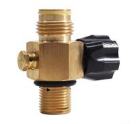 Válvula de buceo de alta presión 5000PSI cobre G1/2 (18 mm, negro)