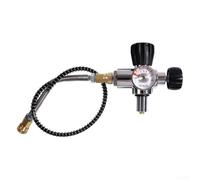 Válvula de buceo de latón con calibre 50cm Tubo de ventilación rápida | Clasificación máxima de 6000 PSI, barra de escala dual/PSI, lectura submarina clara, seguridad de alta presión