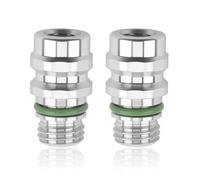 Válvula de CA de alta presión, puerto de servicio de aire acondicionado incluye tapas M12x1.5, válvula Schrader AC de repuesto para MT0105, 800-955, 59946, GM 52458184, 15-5438, compatible con modelos