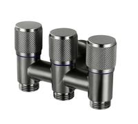 Válvula de Cambio de Agua de 3 Vías, Conexión Roscada de 1/2 Pulgada, Válvula de Angulo de Llenado de Agua de 3 Vías, Colocación Flexible, Adecuada para Lavadoras, Inodoros