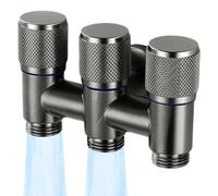 Válvula de Cambio de Agua de 3 Vías, Conexión Roscada de 1/2 Pulgada, Válvula de Angulo de Llenado de Agua de 3 Vías, Colocación Flexible, Adecuada para Lavadoras, Inodoros (Tamaño medio)