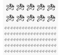 Válvula de cierre angular de doble salida - Entrada FIP de 1/2" x salidas de compresión de 3/8" - Válvula de cierre duradera de latón cromado(100pack PEXpackExpansion)