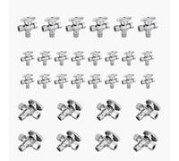 Válvula de cierre angular de doble salida - Entrada FIP de 1/2" x salidas de compresión de 3/8" - Válvula de cierre duradera de latón cromado(30pack PEX Expansion)