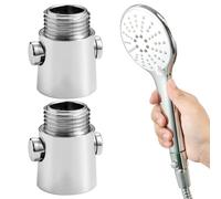 Válvula de cierre, Conjunto de 2 Válvulas de Control de Flujo de Agua G1/2 en ABS - Regulador para Cabezal de Ducha y Ducha de Mano (2PCS)