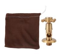 Válvula de cierre de ángulo de latón G1/2, válvula de cierre de agua con mango cruzado vintage para baño, inodoro, grifo de fregadero de cocina, control de agua fría y caliente (Antique)