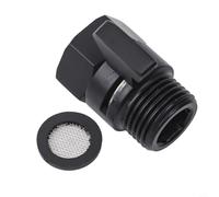 Válvula de cierre de ducha de latón macizo con mango de control de flujo para baño, acabado cromado o negro, rosca G1/2 pulgadas, compatible con cabezales de ducha estándar (negro)