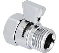 VáLvula De Cierre De Ducha Válvula de cierre rápido for control ducha | Desviador de tres vías, conector de grifo de latón G1/2(Silver)