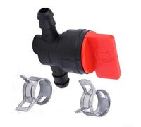 Válvula de cierre de línea de combustible de motocicleta de 14 pulgadas en línea recta con abrazaderas compatible con uso de motor de línea de combustible de 1/4 pulgadas de identificación