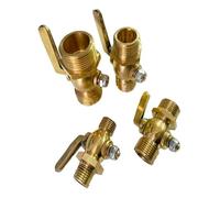 Válvula de cierre de llave de drenaje de latón, rosca macho de 1/4 "y 3/8", for combustible, Gas, aceite, aire, agua, Material de cobre puro de 0,8 Mpa(1/4 inch)