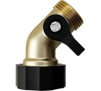 Válvula de cierre de manguera de jardín de alta resistencia, conector de cierre de válvula de agua de 3/4 pulgadas, válvulas de encendido y apagado(US Standard)