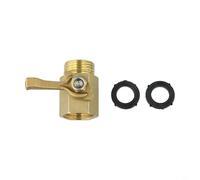 Válvula de cierre de manguera de jardín de latón de 3/4 pulgadas, conector de bola de puerto completo GHT con mango ergonómico para un control seguro del flujo de agua en sistemas de riego de patio