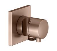 Válvula de cierre empotrada KEUCO IXMO, 1 consumidor con conexión de manguera y soporte de ducha con mango confort, roseta cuadrada, 59541291202, Color: rojo oro cepillado