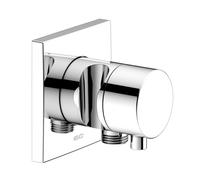 Válvula de cierre empotrada KEUCO IXMO, 1 consumidor con conexión de manguera y soporte de ducha con mango confort, roseta cuadrada, 59541011202, Color: Cromado