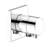 Válvula de cierre empotrada KEUCO IXMO para 1 consumidor con conexión de manguera con maneta confort, roseta cuadrada, 59541011102, Color: Cromado