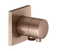 Válvula de cierre empotrada KEUCO IXMO para 1 consumidor con conexión de manguera con maneta confort, roseta cuadrada, 59541291102, Color: rojo oro cepillado