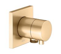 Válvula de cierre empotrada KEUCO IXMO para 1 consumidor con conexión de manguera con maneta confort, roseta cuadrada, 59541251102, Color: latón cepillado