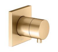 Válvula de cierre empotrada KEUCO IXMO para 1 consumidor con maneta Comfort, roseta cuadrada, 59541251002, Color: latón cepillado
