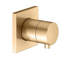 Válvula de cierre empotrada KEUCO IXMO para 1 consumidor con maneta Comfort, roseta cuadrada, 59541251002, Color: latón cepillado