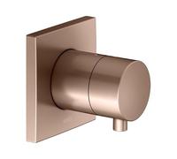 Válvula de cierre empotrada KEUCO IXMO para 1 consumidor con maneta Comfort, roseta cuadrada, 59541291002, Color: rojo oro cepillado