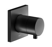 Válvula de cierre empotrada KEUCO IXMO para 1 consumidor con maneta Comfort, roseta cuadrada, 59541371002, Color: Negro Mate