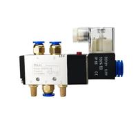Válvula de cilindro neumático 4V210-08, electroválvula eléctrica de 5 vías y 2 posiciones, control de aire, gas, magnética, 12 V, 24 V, 220 V, bobina, manguera(With 6mm fittings,AC110V)