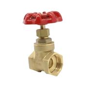 Válvula de compuerta bidireccional manual latón del hilo femenino las válvulas 3/4 pulgadas con la rueda acero amarilla manija