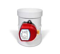 Válvula de compuerta de aire de 160 mm, válvula de retención motorizada eléctrica for válvula solenoide de ventilación de 6 pulgadas con actuador 220 V 24 V 12 V(220V)