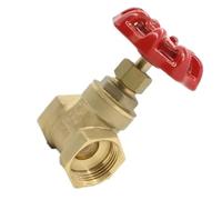 Válvula de compuerta manual de latón de 2-1/2 pulgadas - Rosca hembra de dos vías con rueda de manija de acero amarilla for uso en agua, petróleo y gas