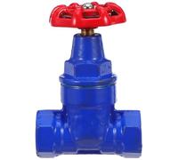 Válvula de Compuerta Manual DN15 1/2 Npt de Metal azul | Rosca Hembra X Hembra, Tipo Cuña con Volante Desmontable, para Agua y Conexiones de Contador