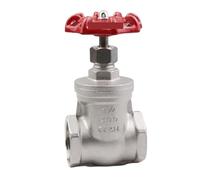 Válvula de compuerta roscada acero inoxidable 1/2", 3/4", 1", 1-1/4" y 2" BSP hembra for tubería agua alta temperatura(1-1/2")