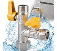 Válvula de Conmutación 3 Vías de 1/2 Pulgadas de Latón, G1/2" Desviadora para Recambio de Sistema de Ducha, Cocina o Cuarto de Baño